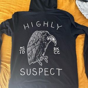 Highly Suspect MCID zip up hoodie